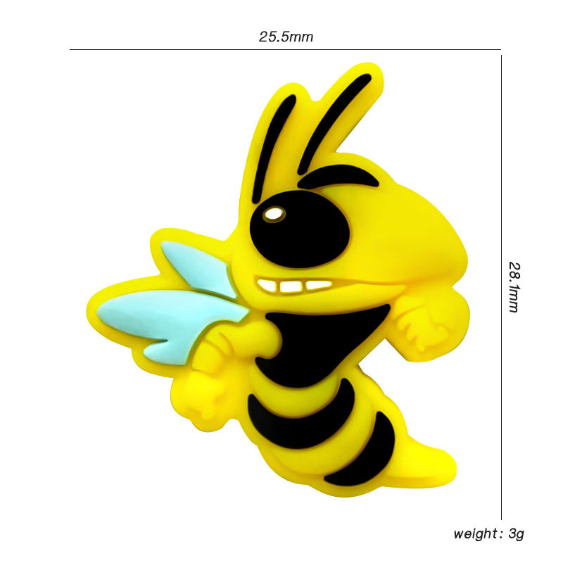 Silicone Focal Beads Bumblebee Holding Wings 20pcs 2