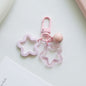 Acrylic Hollow Pentagram Star Keychain with Glossy Bell Charm 11
