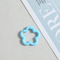 Zinc Alloy Flower Trigger Spring Key Rings 28mm 6pcs Baking Painted 12