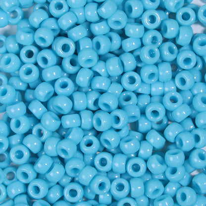 Multicolor Pony Beads Acrylic 9mm Smooth Finish 100pcs 28