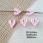Heart Stone Metal Beads 6mm 9mm Glossy Painted Pastel Colors 50pcs 7