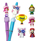 Silicone 3D Focal Beads Strawberry Girl Trophy Best Queen Wearing Crown 20pcs