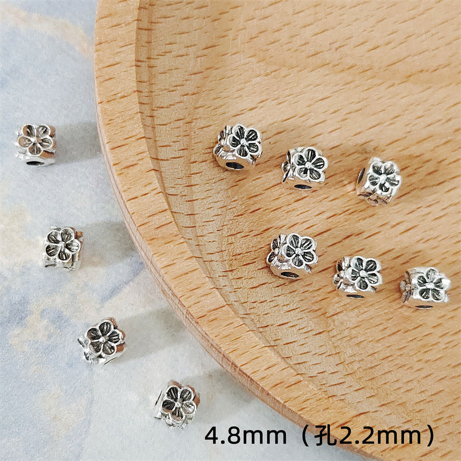 Alloy Flower Barrel Spacer Beads 5mm Tibetan Silver Style 90pcs 4