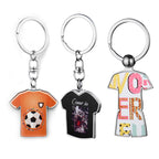 Metal Sublimation Football Jersey Blank Keychain Zinc Alloy