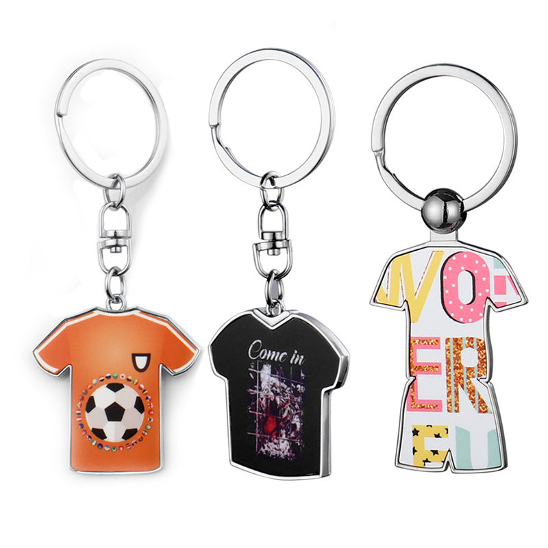 Metal Sublimation Football Jersey Blank Keychain Zinc Alloy