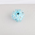 Flower Pattern Rhinestone Bubblegum Beads 15mm Polymer Clay 10pcs 6