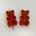 Clear Candy Colored Teddy Bear Acrylic Beads 12x18mm 10pcs 6