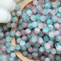 Frosted Round Glass Beads 10mm Jade Crushed Texture 30pcs 16