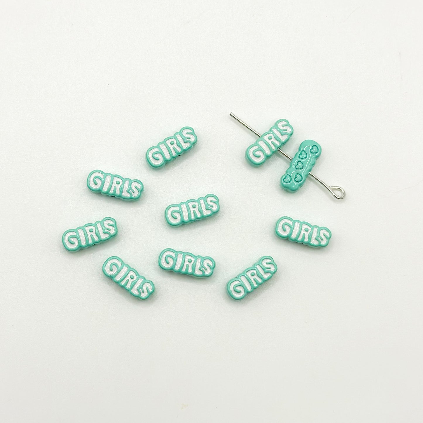 Girl Character Plate Metal Beads 12mm Baking Painted 20pcs 13