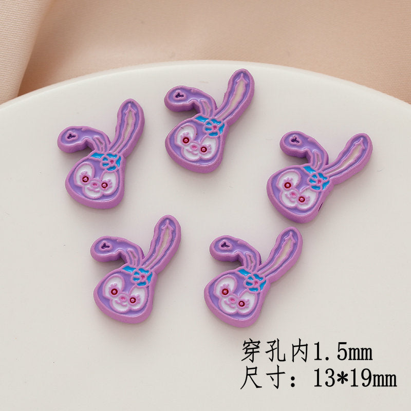 Cartoon Character Metal Beads Painted Enamel Alloy 10pcs 14