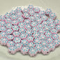 Six Petal Flower Metal Beads 7mm Dual Color Zinc Alloy 20pcs 11