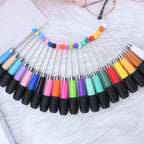 Beadable Telescopic Pen Colorful Ergonomic Rotary Ballpoint 1.0mm 3