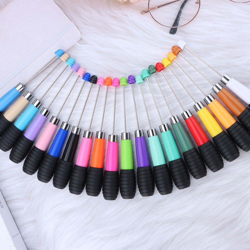 Beadable Telescopic Pen Colorful Ergonomic Rotary Ballpoint 1.0mm 3