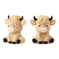 Silicone 3D Focal Beads Highland Cow Textured Fur Playful Expression 20pcs 6
