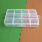 Plastic Organizer Boxes Clear 12 Compartment Fixed Grid 13cm 2pcs 6