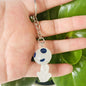 Glow in the Dark Resin Alien Keychain Quirky Green Light 18