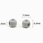 Colored Four-Hole Acrylic Beads Large Hole Chunky Mixed Finishes 100pcs 4