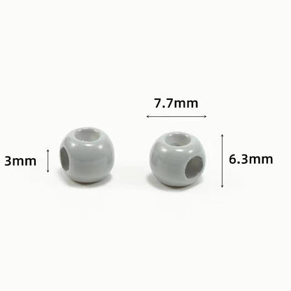 Colored Four-Hole Acrylic Beads Large Hole Chunky Mixed Finishes 100pcs 4