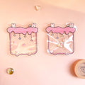 Transparent Zip Lock Bags Printed Flying Saucer and Milk Tea Cup 50pcs 10.5-11.5cm 3