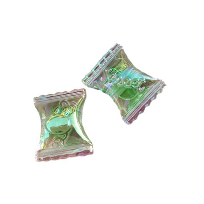 Transparent Candy Bag Acrylic Beads 17x21mm UV Plating 100pcs 5