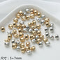 Acrylic Metallic Spacer Beads Gold and Silver 50pcs 3