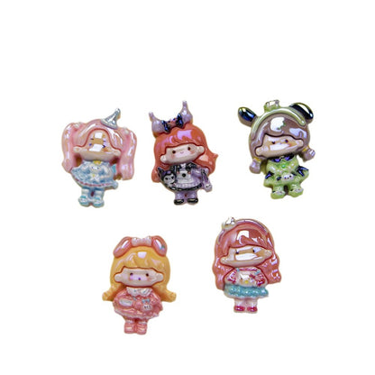 Plating Sanrio Resin Beads Glossy Pretty Girl Series 10pcs 5