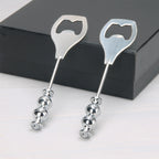 Beadable Bottle Opener Stainless Steel Silver Polished Finish 2