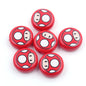 Flat Round Acrylic Beads 17mm Mario Print Colorful 50pcs 8