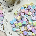 UV Plating Ghost Acrylic Flat Beads 14mm Candy Color 50pcs 2