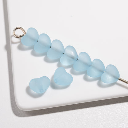 Matte Heart Acrylic Beads 12mm Pastel Vibrant Colors 100pcs 12