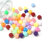 Macaron Color Acrylic Beads 6-12mm Smooth Glossy Round 100pcs 2