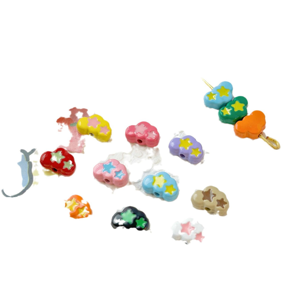 Painted Cute Character Plate Series Metal Beads Bulk 20pcs 5