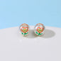 Hand Painted Acrylic Beads 12mm Enamel Cartoon Motifs 10pcs 8
