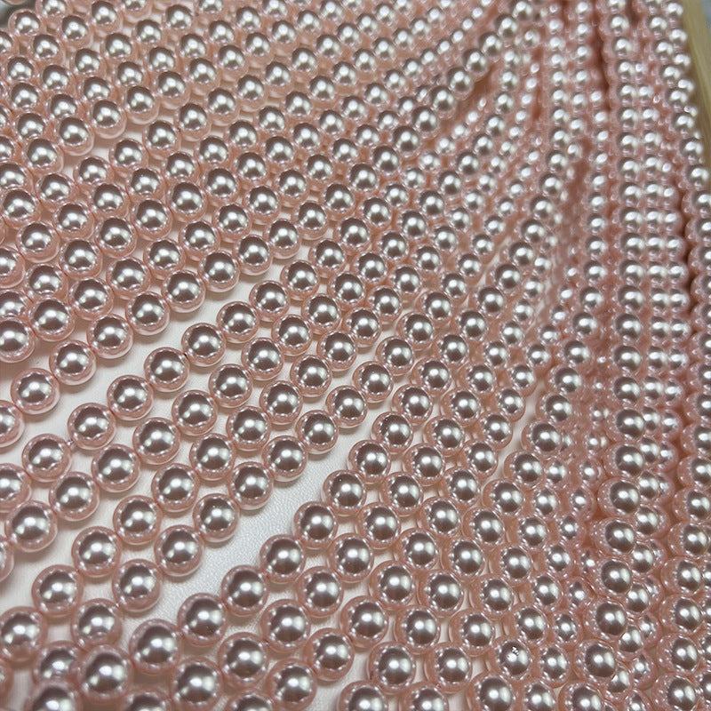Pearl Glass Beads Round 3-12mm Cherry Pink Imitation 2