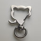 Zinc Alloy Puppy Head Keychain Clasps Spray Painted 35mm 20pcs 7