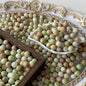Crackle Round Glass Beads 10mm Imitation Porcelain Pastel Colors 120pcs 24