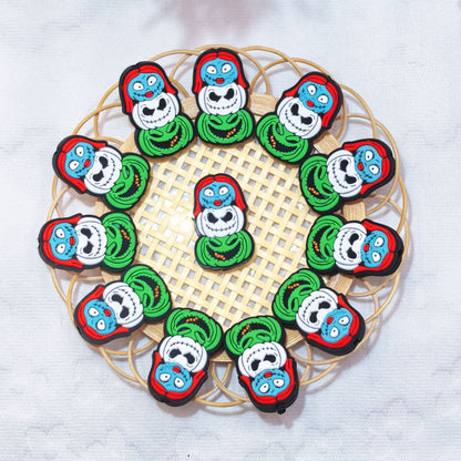 Silicone Focal Beads Pumpkin Ghost Bride Design 20pcs 3