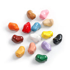 Glossy Irregular Stone Acrylic Beads 20mm Colorful Painted 50pcs 2