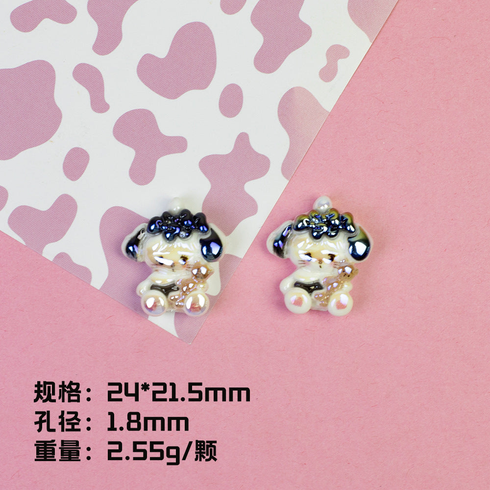 Plating Adorable Mikko Series Resin Beads Cute Character 20pcs 7