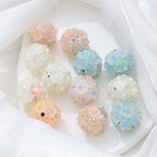 Floral Bubblegum Beads 20mm Glow In The Dark Matte Flower Ball 5pcs 6