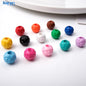 Colored Yarn Ball Acrylic Beads 12mm Large Hole 100pcs 15