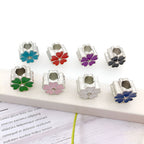 Flower Metal Beads 11mm Colorful Cherry Enamel Zinc Alloy 20pcs 4