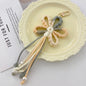 Crochet Flower Keychain Variegated Cotton Cord Pearl Tassels 24cm 11