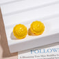 Word Rich Round Acrylic Beads 15mm Glossy Scalloped Edge 50pcs 12