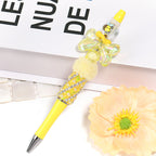 Transparent Round Acrylic Beads 16mm Cartoon Bee Printed 50pcs 2