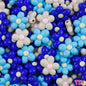 Glow In The Dark Five-Petal Flower Acrylic Beads 21mm Bicolor 10pcs 23