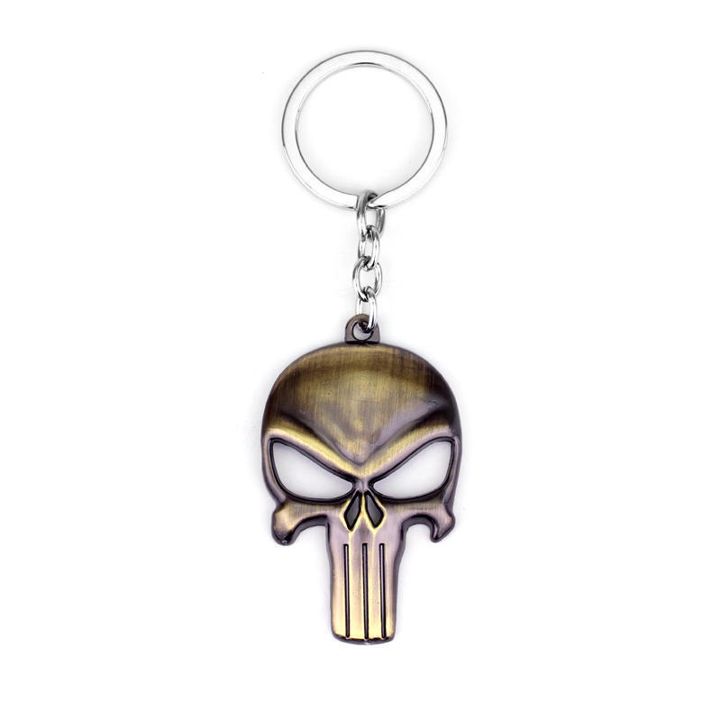 Skull Bottle Opener Keychain Metal Zinc Alloy Glowing Eyes 7