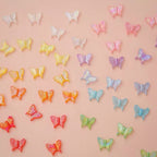 Transparent Butterfly Acrylic Beads 16mm UV Plating Summer 30pcs 2