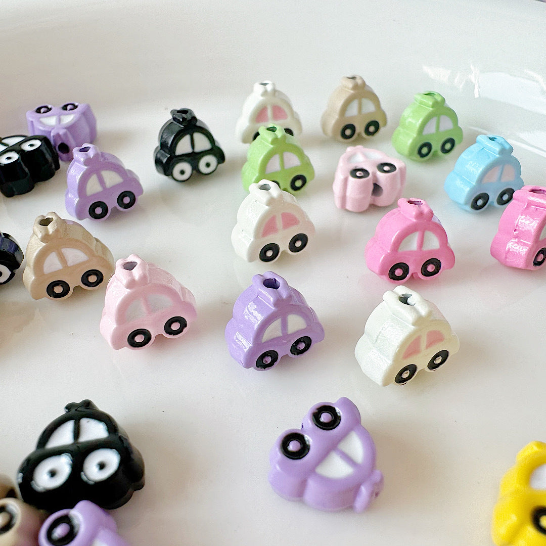 Car and Plane Metal Beads 8mm 16mm Baking Painted Alloy 20pcs 3