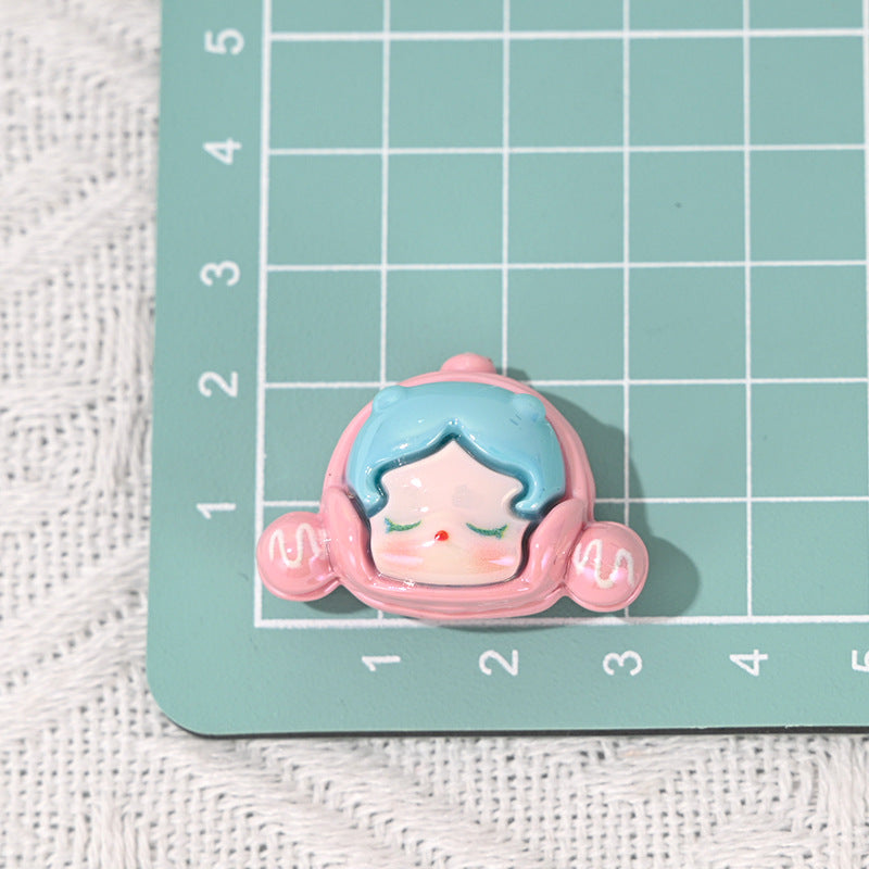 Cute Beans Resin Beads Glossy Pastel Colors 10pcs 4
